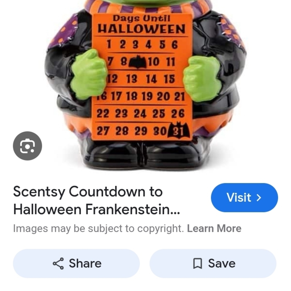Scentsy Halloween Countdown with Frankenstein Design